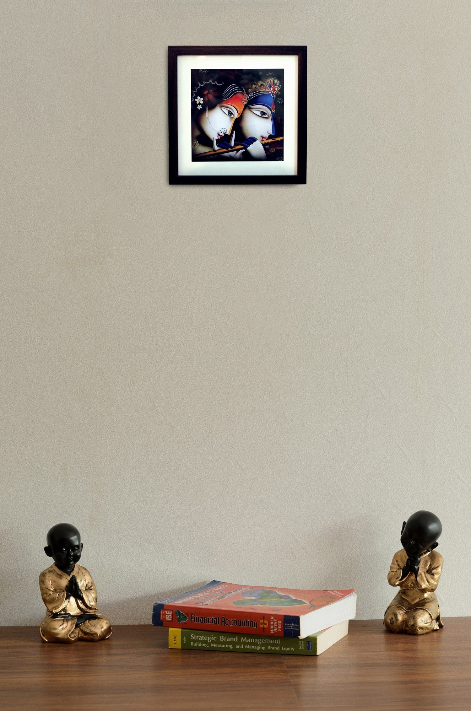Radha Krishna Satin Matt Texture UV Art Painting Kafalo