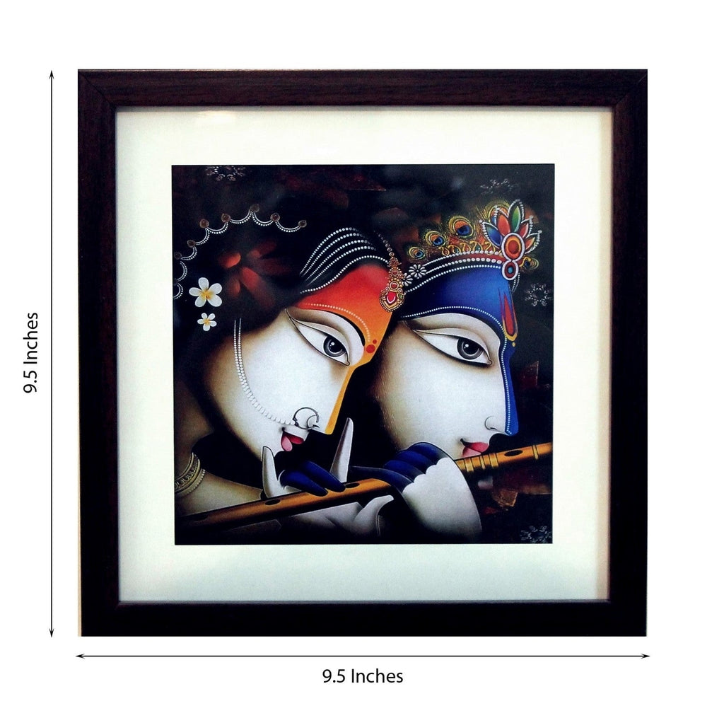 Radha Krishna Satin Matt Texture UV Art Painting Kafalo