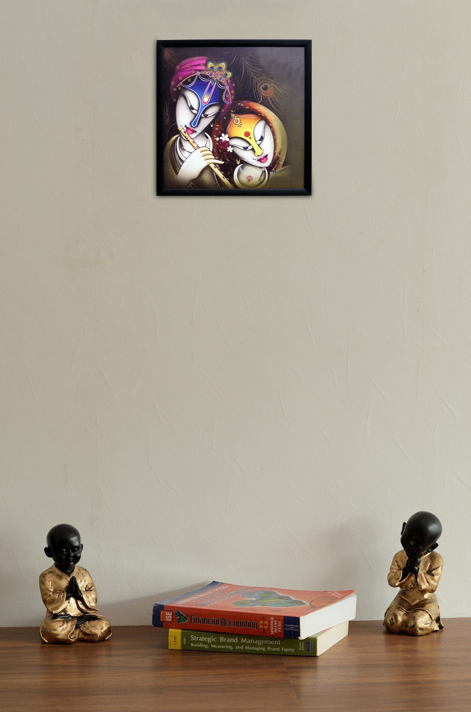 Radha Krishna Satin Matt Texture UV Art Painting Kafalo