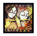 Radha Krishna Satin Matt Texture UV Art Painting Kafalo