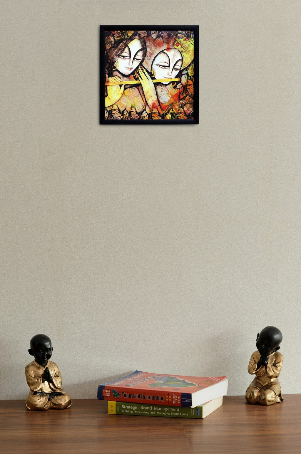 Radha Krishna Satin Matt Texture UV Art Painting Kafalo