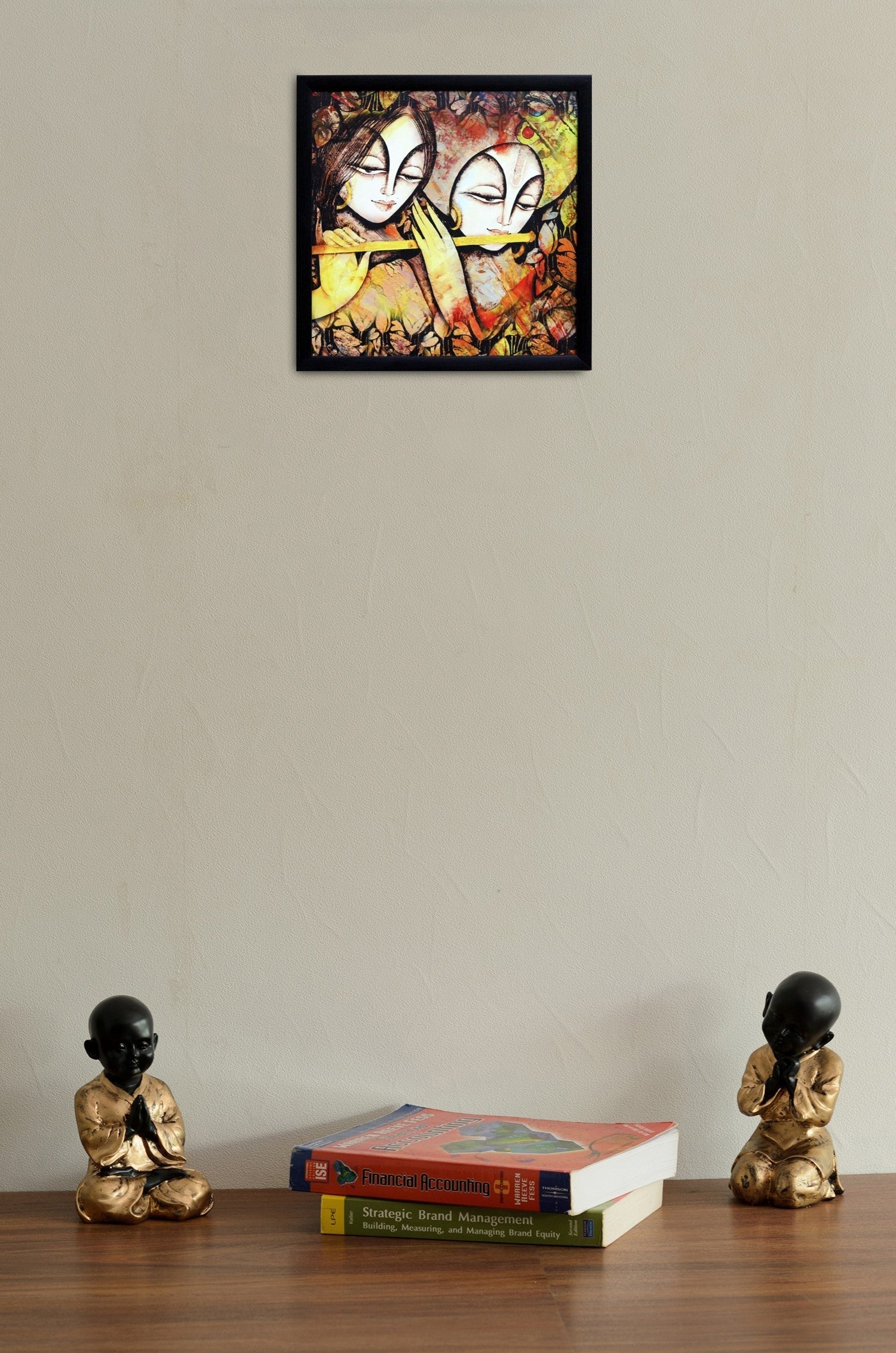 Radha Krishna Satin Matt Texture UV Art Painting Kafalo