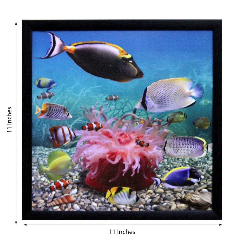 3D Sea Life view Design Satin Matt Texture UV Art Painting Kafalo
