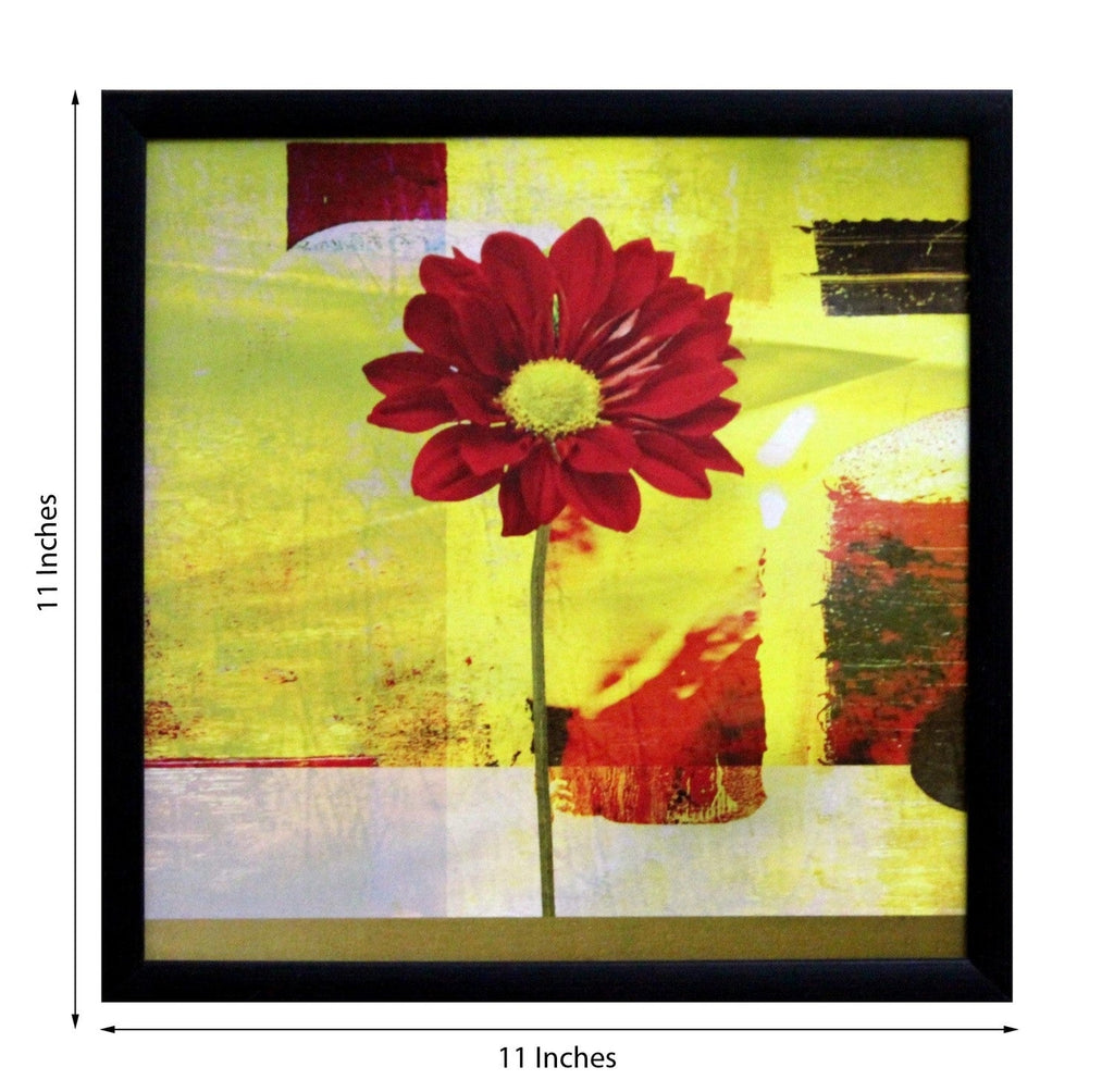 Red Sunflower Design Satin Matt Texture UV Art Painting Kafalo