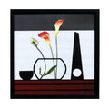 Abstract Flowers Theme Satin Matt Texture UV Art Painting Kafalo