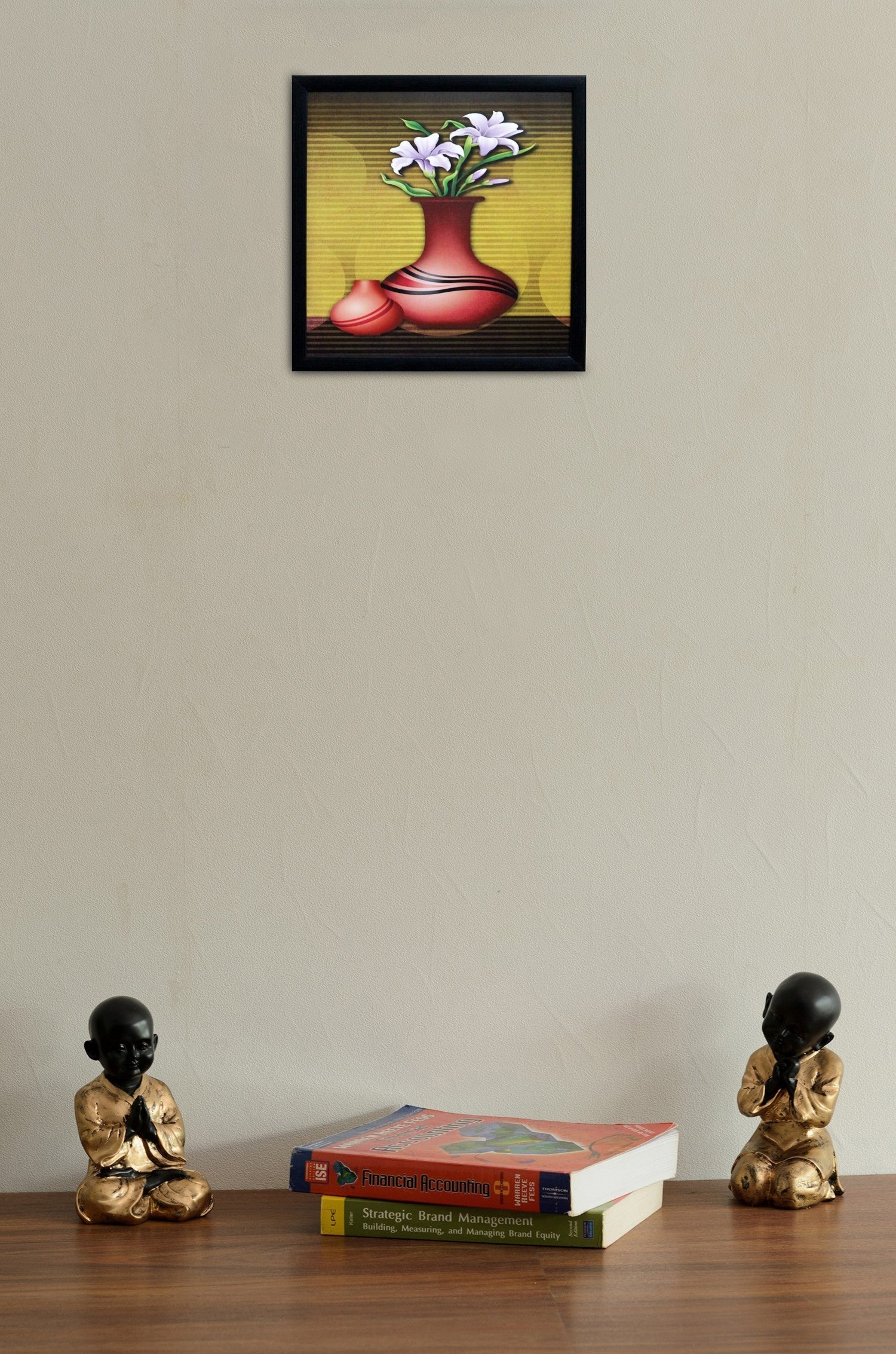 Abstract Pot and Flower Theme Satin Matt Texture UV Art Painting Kafalo