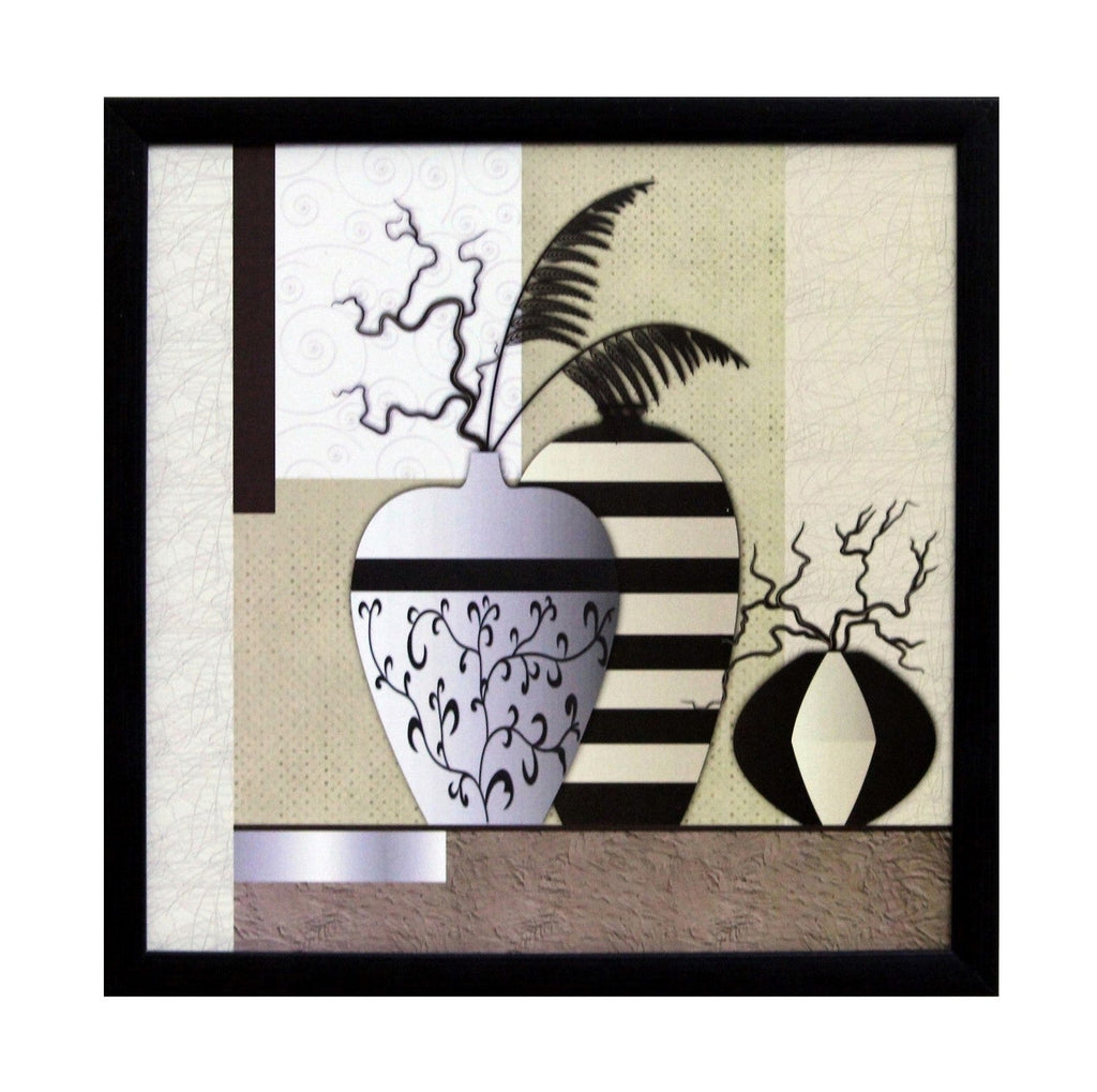 Abstract Pots Theme Satin Matt Texture UV Art Painting Kafalo