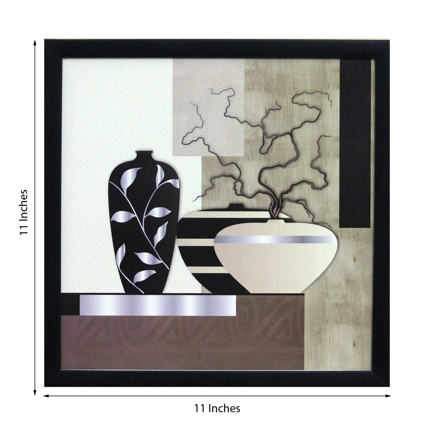Abstract Pots Theme Satin Matt Texture UV Art Painting Kafalo