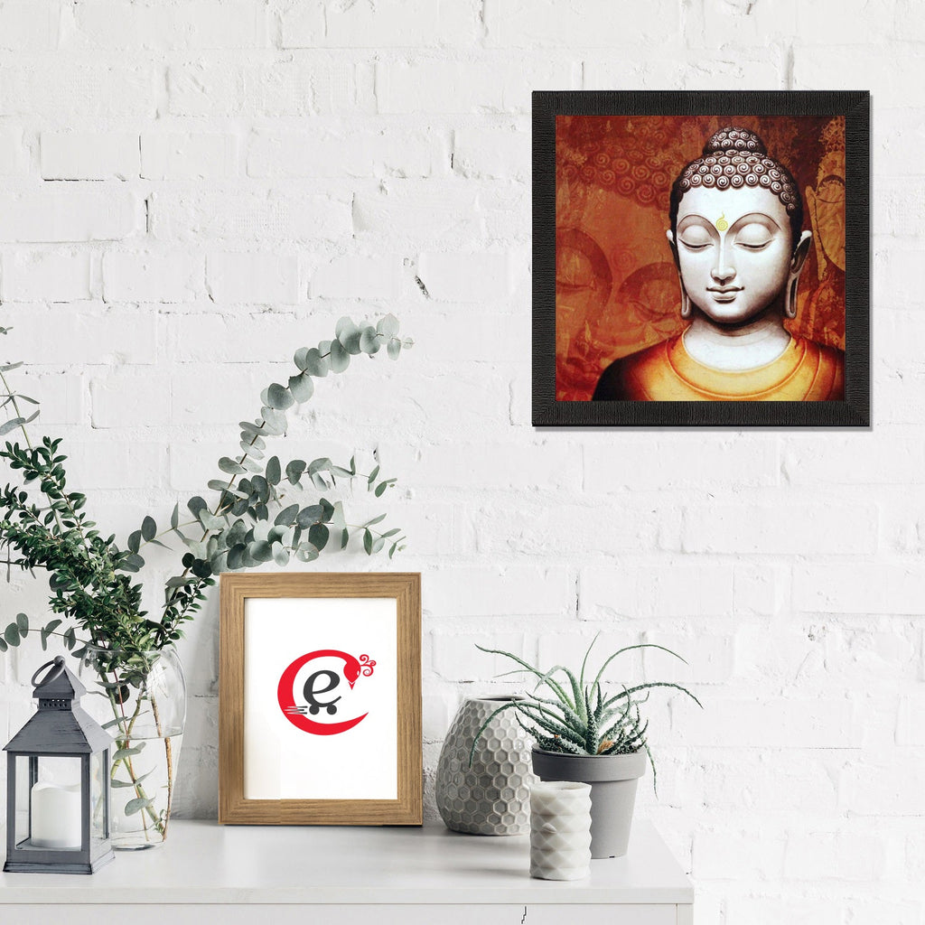 Meditating Buddha Painting Digital Printed Religious Wall Art Kafalo
