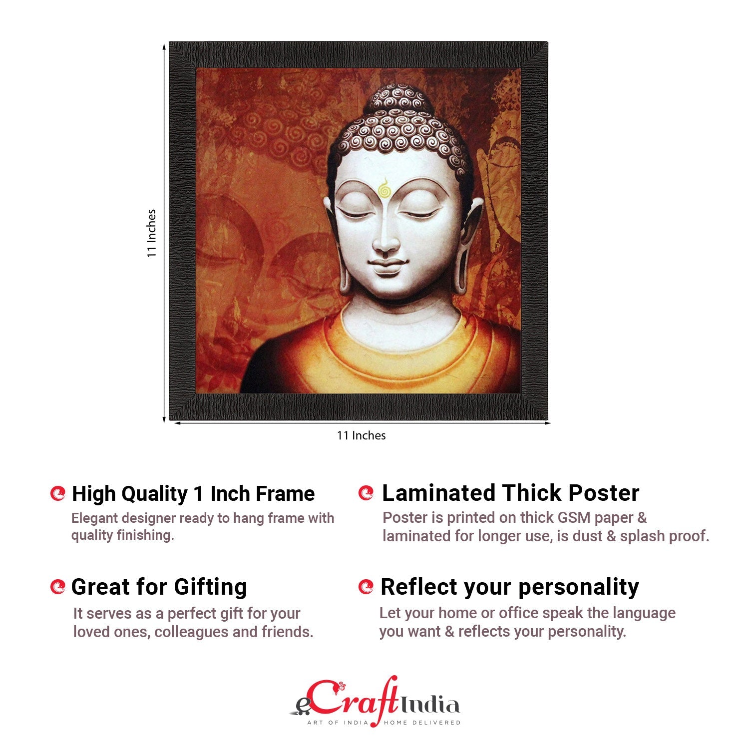 Meditating Buddha Painting Digital Printed Religious Wall Art Kafalo