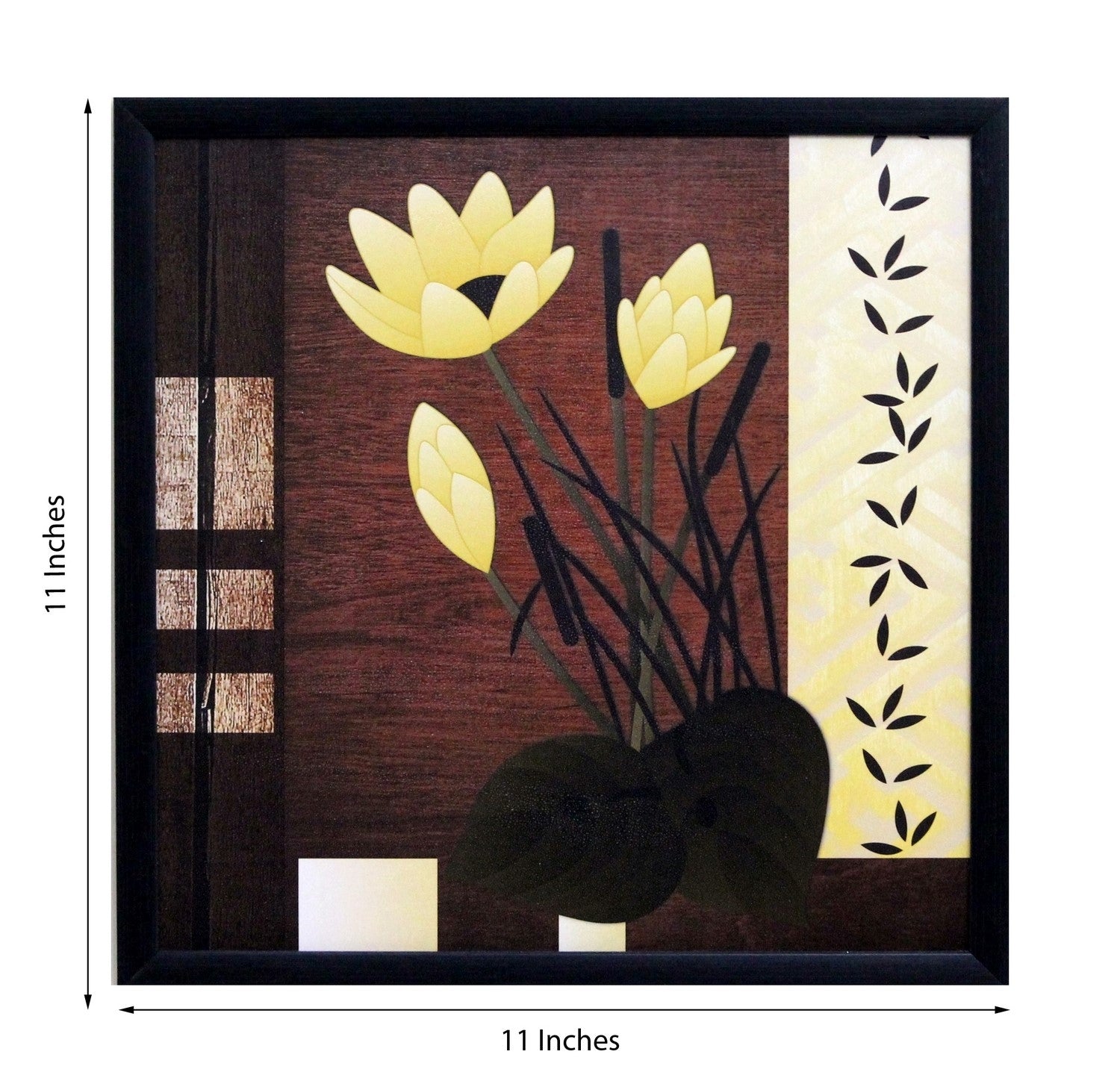 Beautiful Yellow Flower Satin Matt Texture UV Art Painting Kafalo