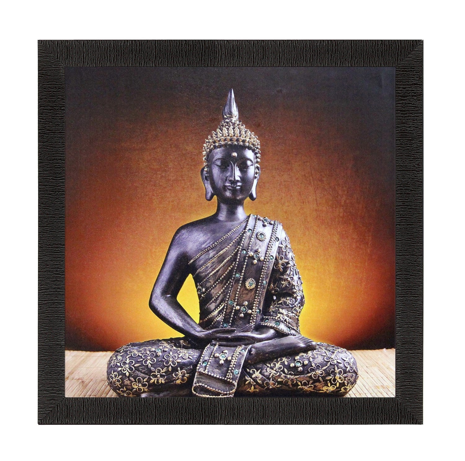 Meditating Buddha Painting Digital Printed Religious Wall Art Kafalo