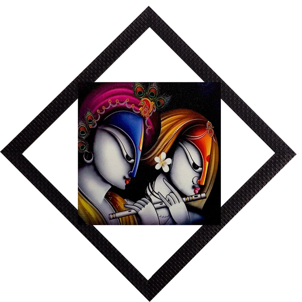Radha Krishna Satin Matt Texture UV Art Painting Kafalo