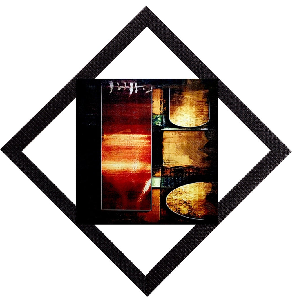 Yellow & Orange Abstract Satin Matt Texture UV Art Painting Kafalo