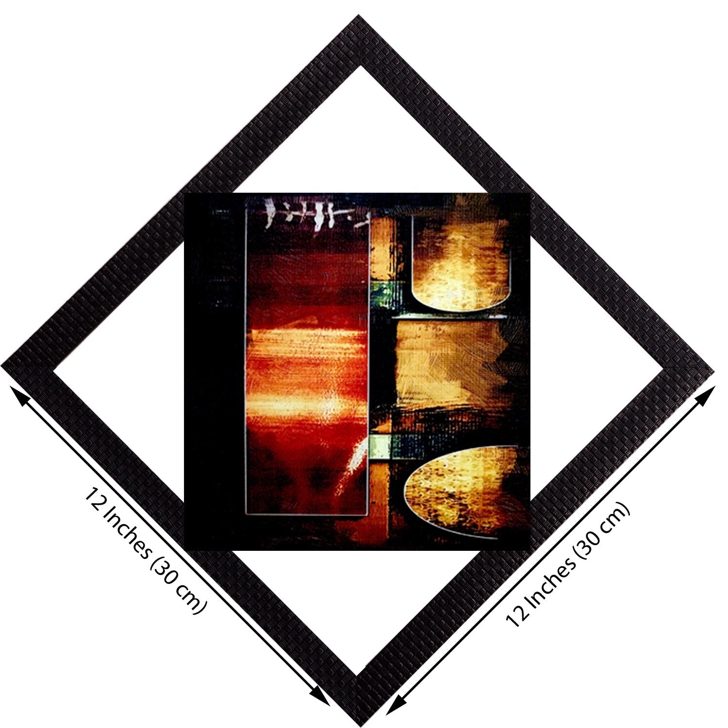 Yellow & Orange Abstract Satin Matt Texture UV Art Painting Kafalo
