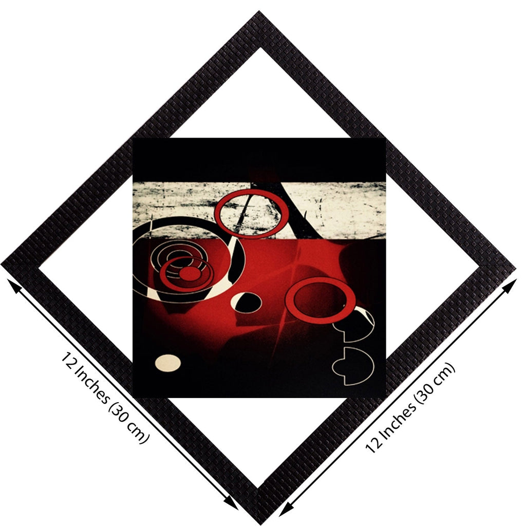 Red & white Abstract Satin Matt Texture UV Art Painting Kafalo