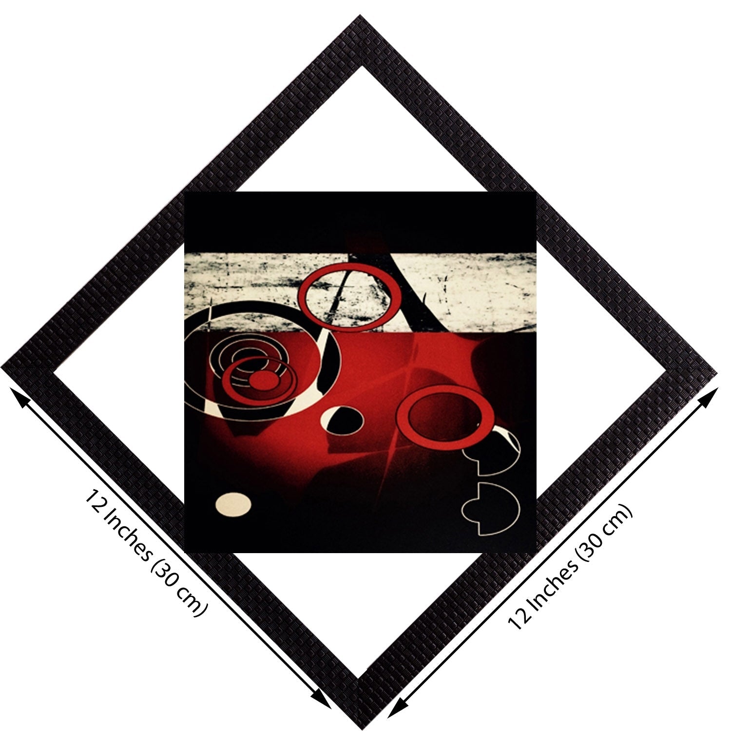 Red & white Abstract Satin Matt Texture UV Art Painting Kafalo