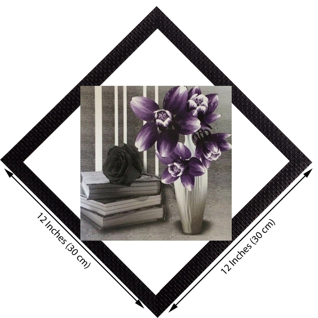 Vase & Books Satin Matt Texture UV Art Painting Kafalo