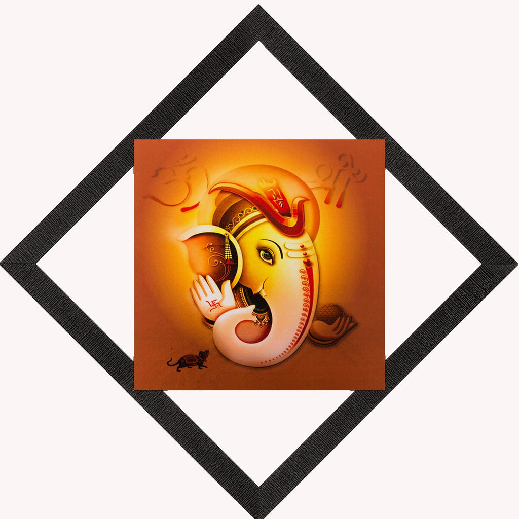 Face Of Lord Ganesha Satin Matt Texture UV Art Painting Kafalo