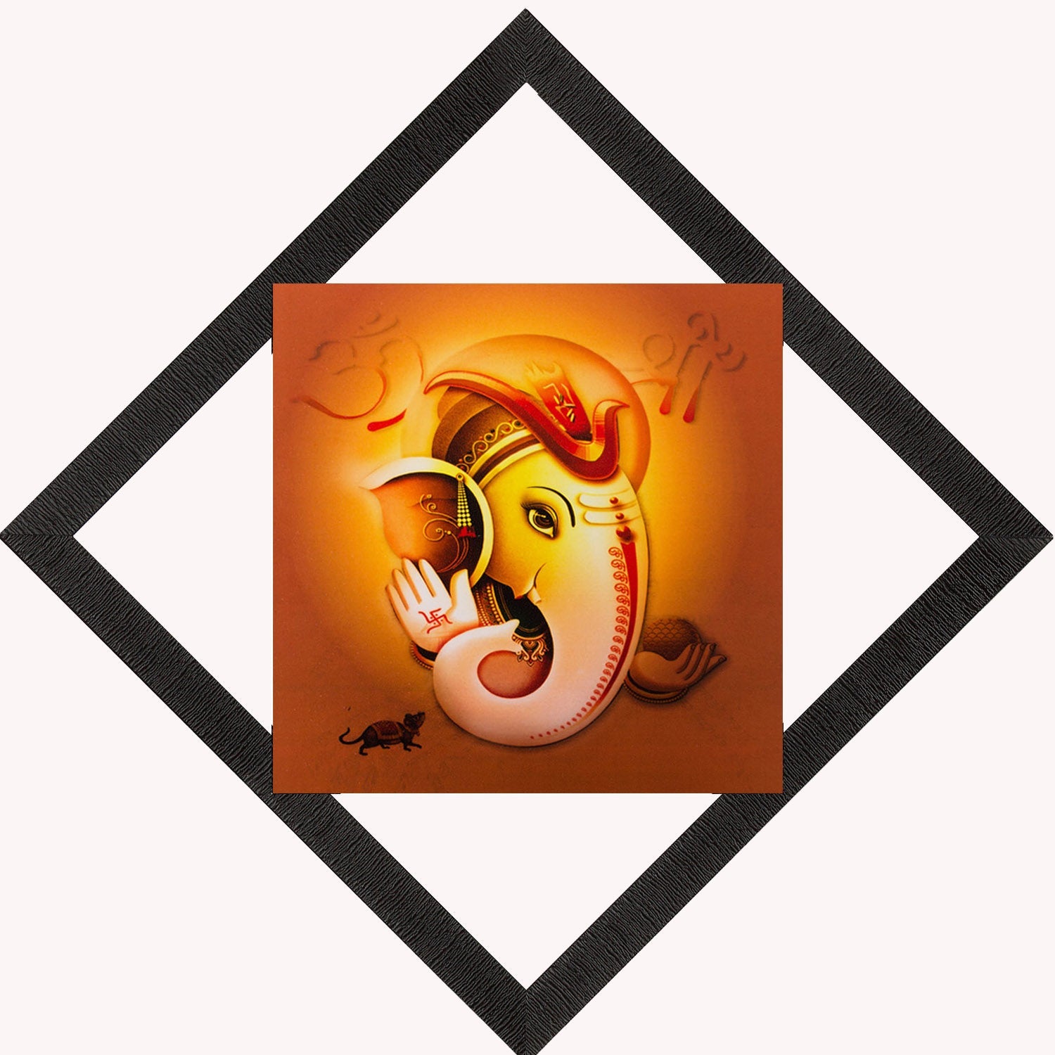 Face Of Lord Ganesha Satin Matt Texture UV Art Painting Kafalo