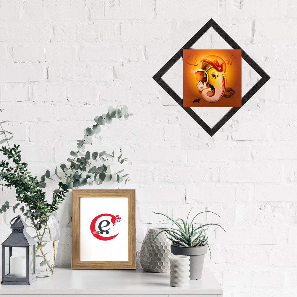 Face Of Lord Ganesha Satin Matt Texture UV Art Painting Kafalo