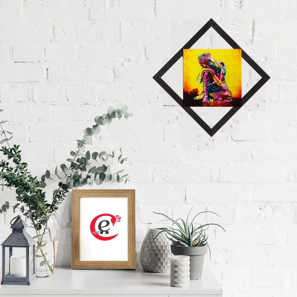 Resting Buddha On Knee Painting Digital Printed Religious Wall Art Kafalo
