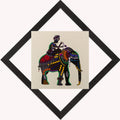 Elephant Ride Satin Matt Texture UV Art Painting Kafalo