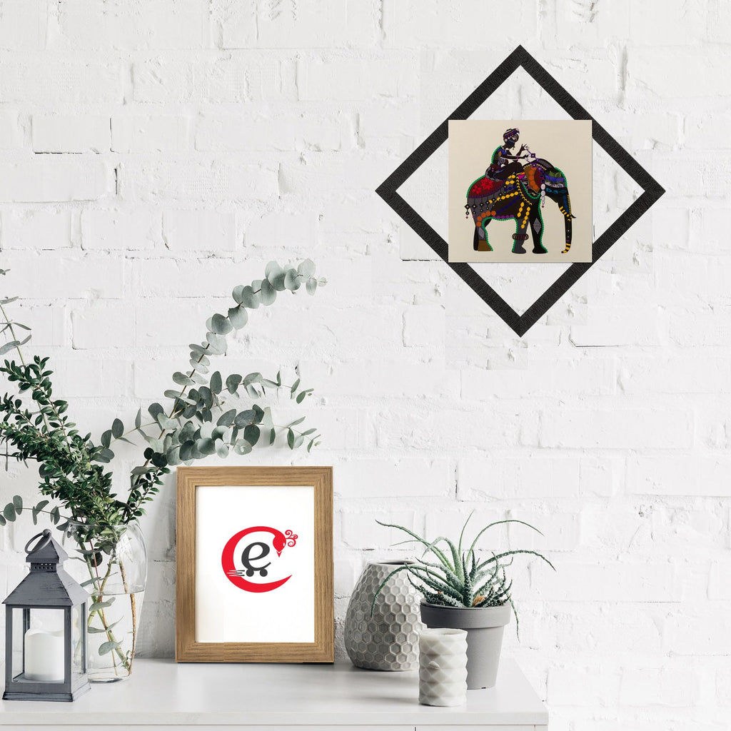 Elephant Ride Satin Matt Texture UV Art Painting Kafalo