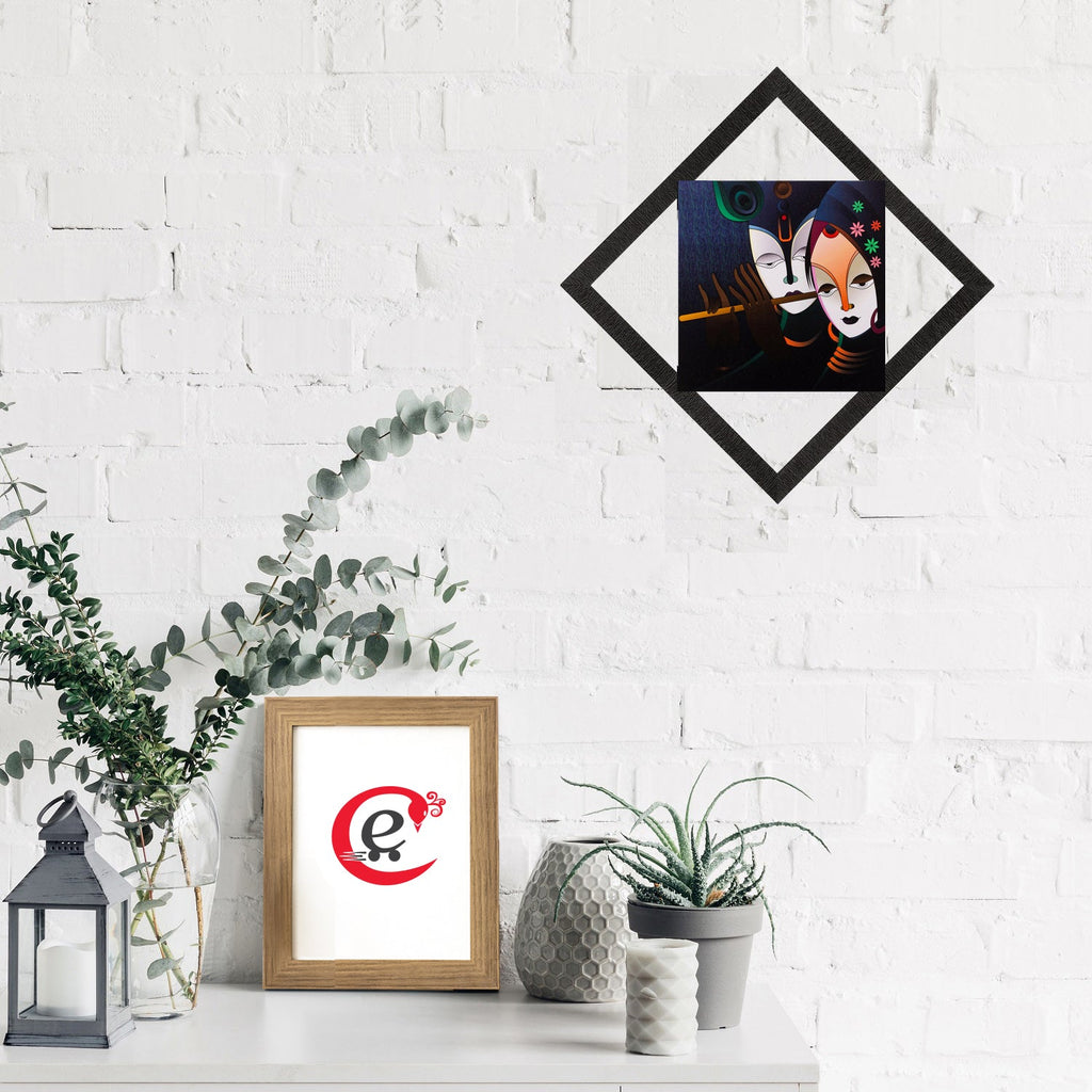 Radha Krishna Painting Digital Printed Religious Wall Art Kafalo