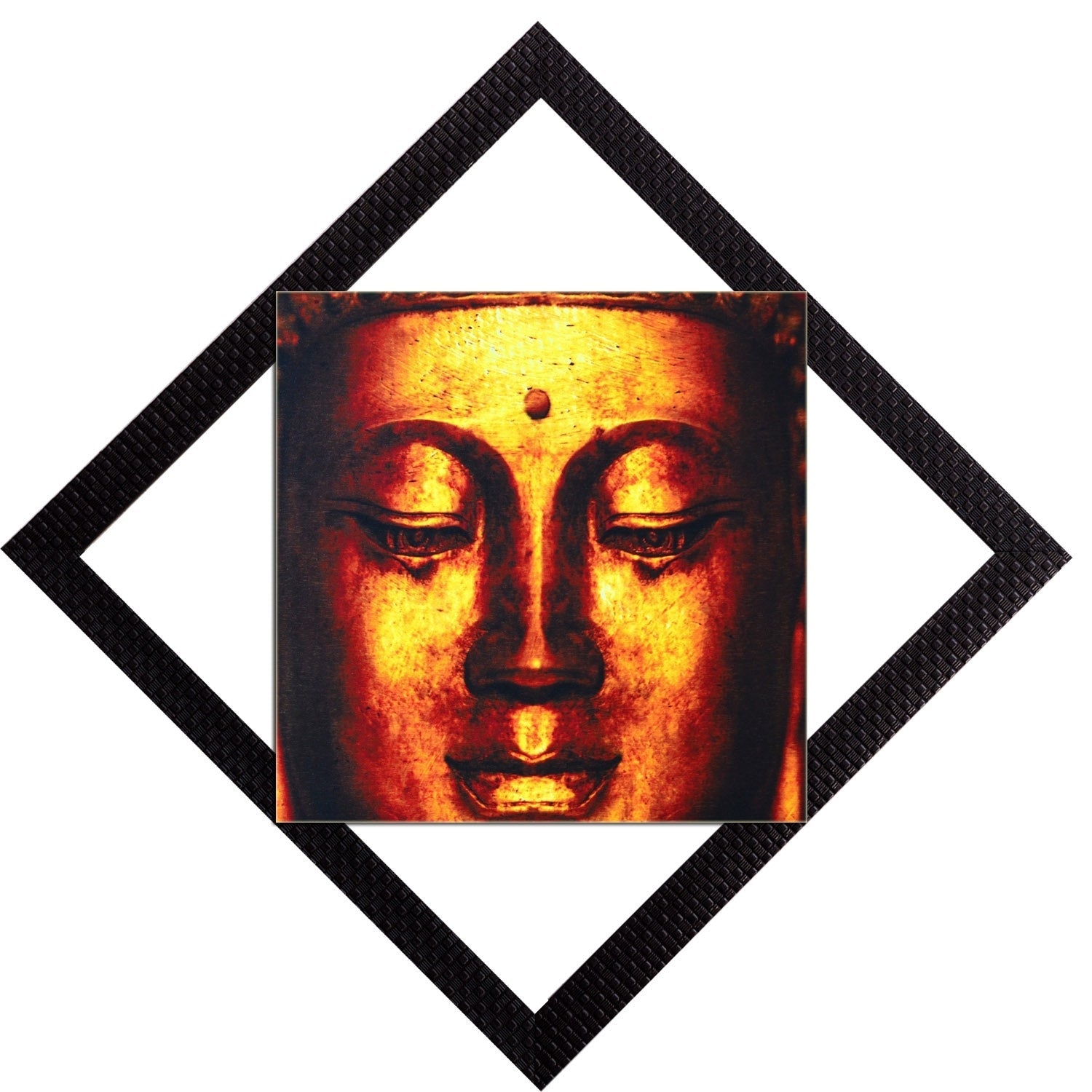 Glowing Face of Lord Buddha Satin Matt Texture UV Art Painting Kafalo