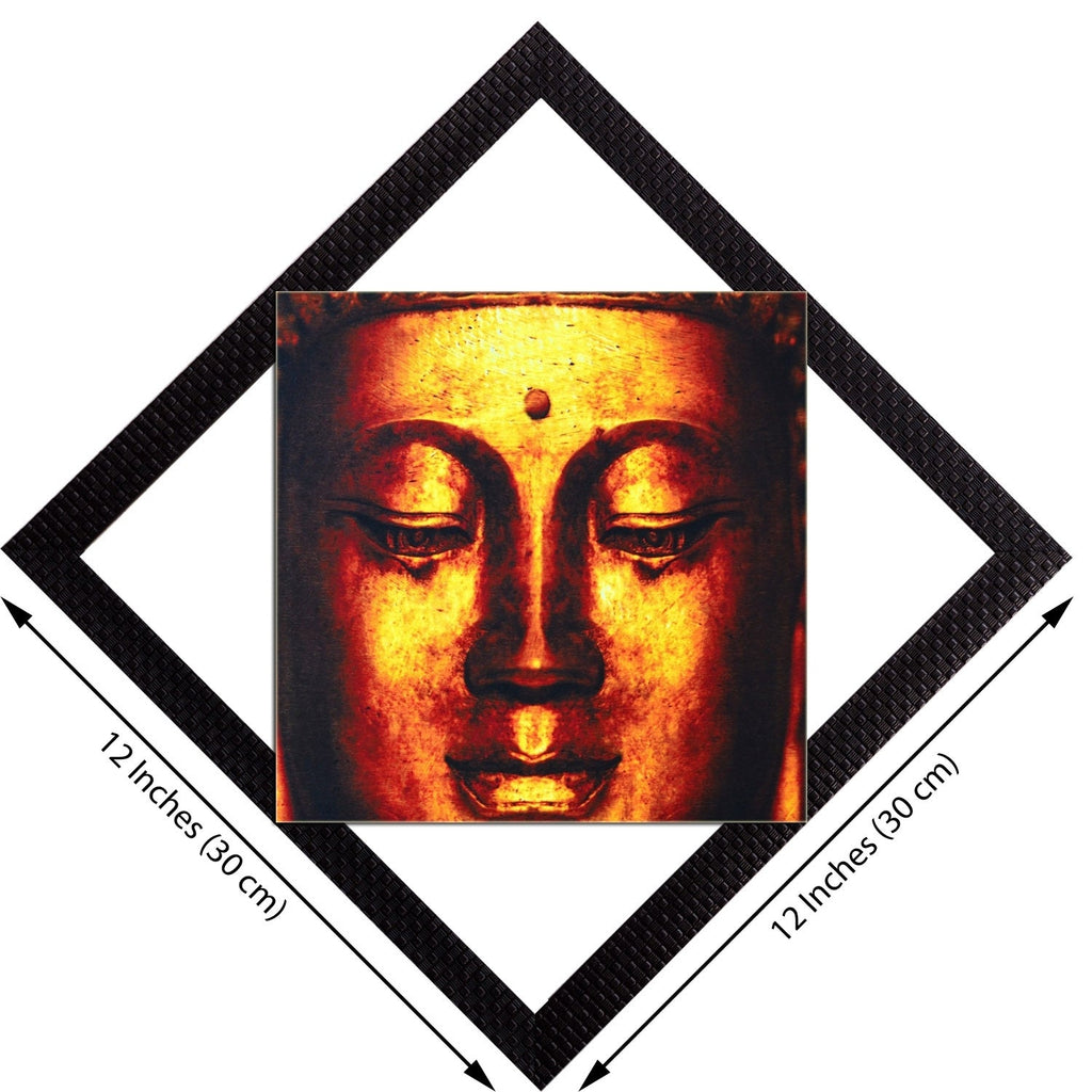 Glowing Face of Lord Buddha Satin Matt Texture UV Art Painting Kafalo