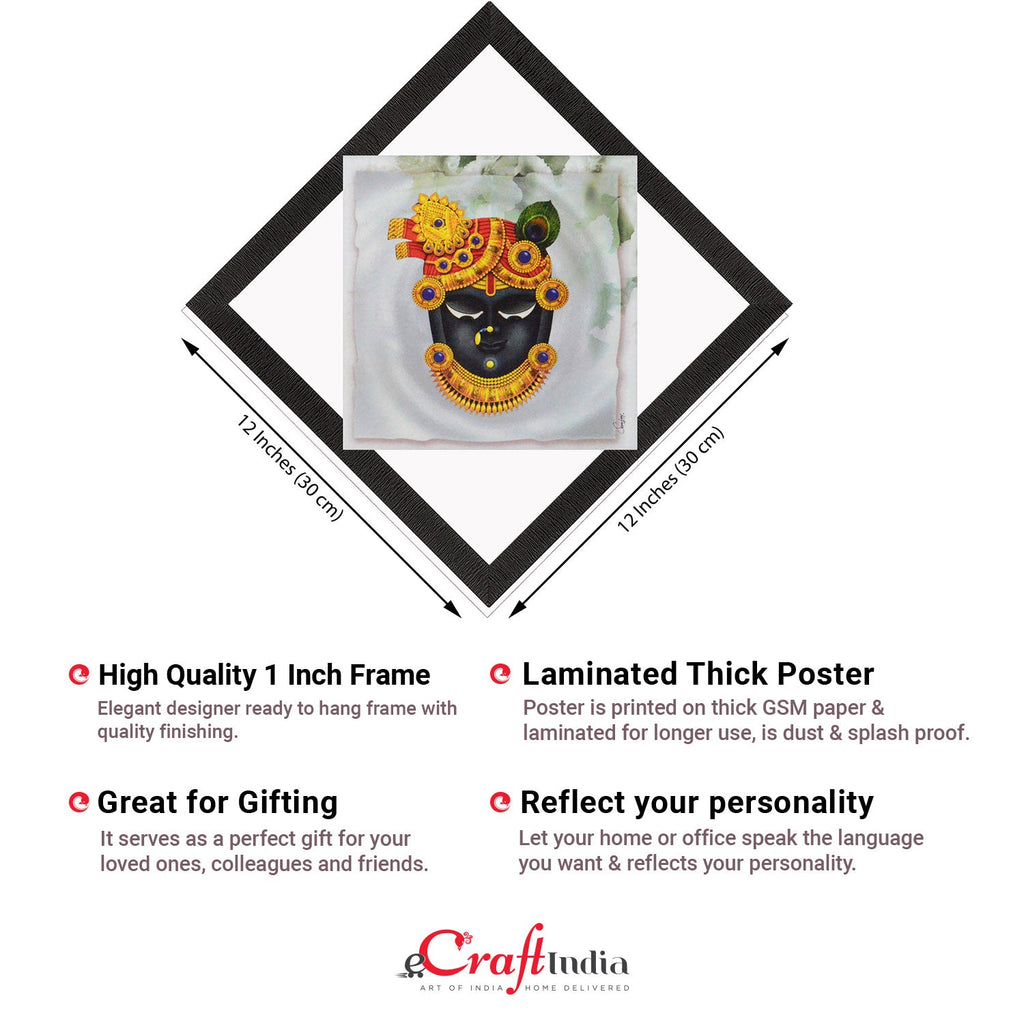 Lord Shrinathji Painting Digital Printed Religious Wall Art Kafalo