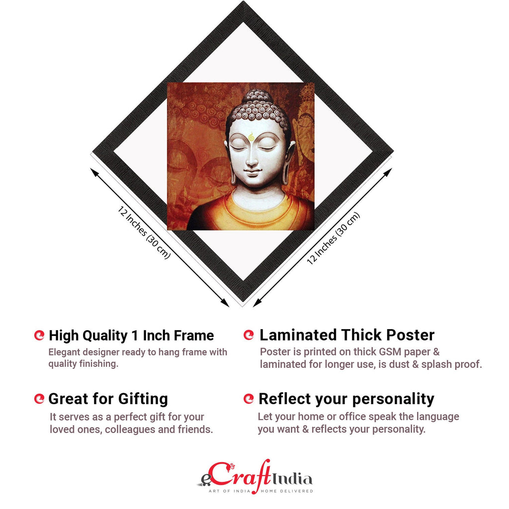 Peaceful Lord Buddha Satin Matt Texture UV Art Painting Kafalo