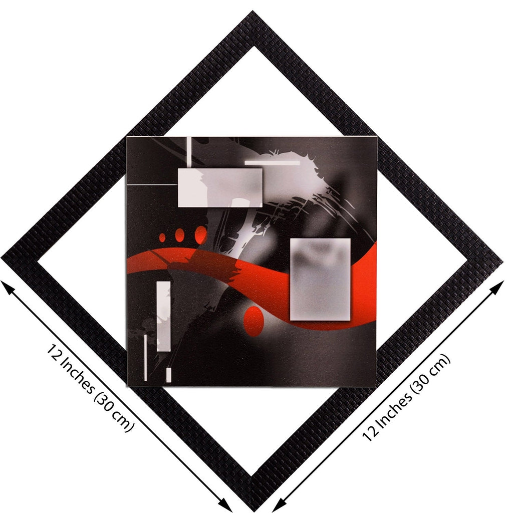 Red & Grey Abstract Satin Matt Texture UV Art Painting Kafalo