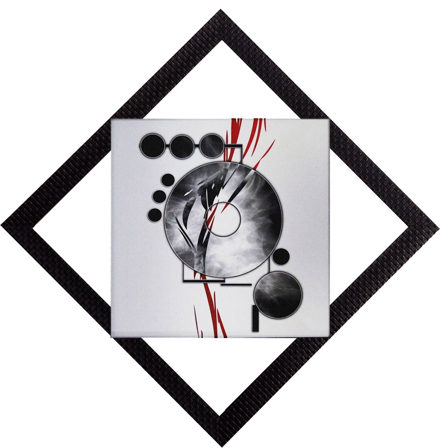 Black & Grey Satin Matt Texture UV Art Painting Kafalo
