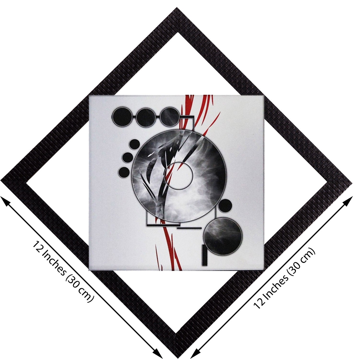 Black & Grey Satin Matt Texture UV Art Painting Kafalo
