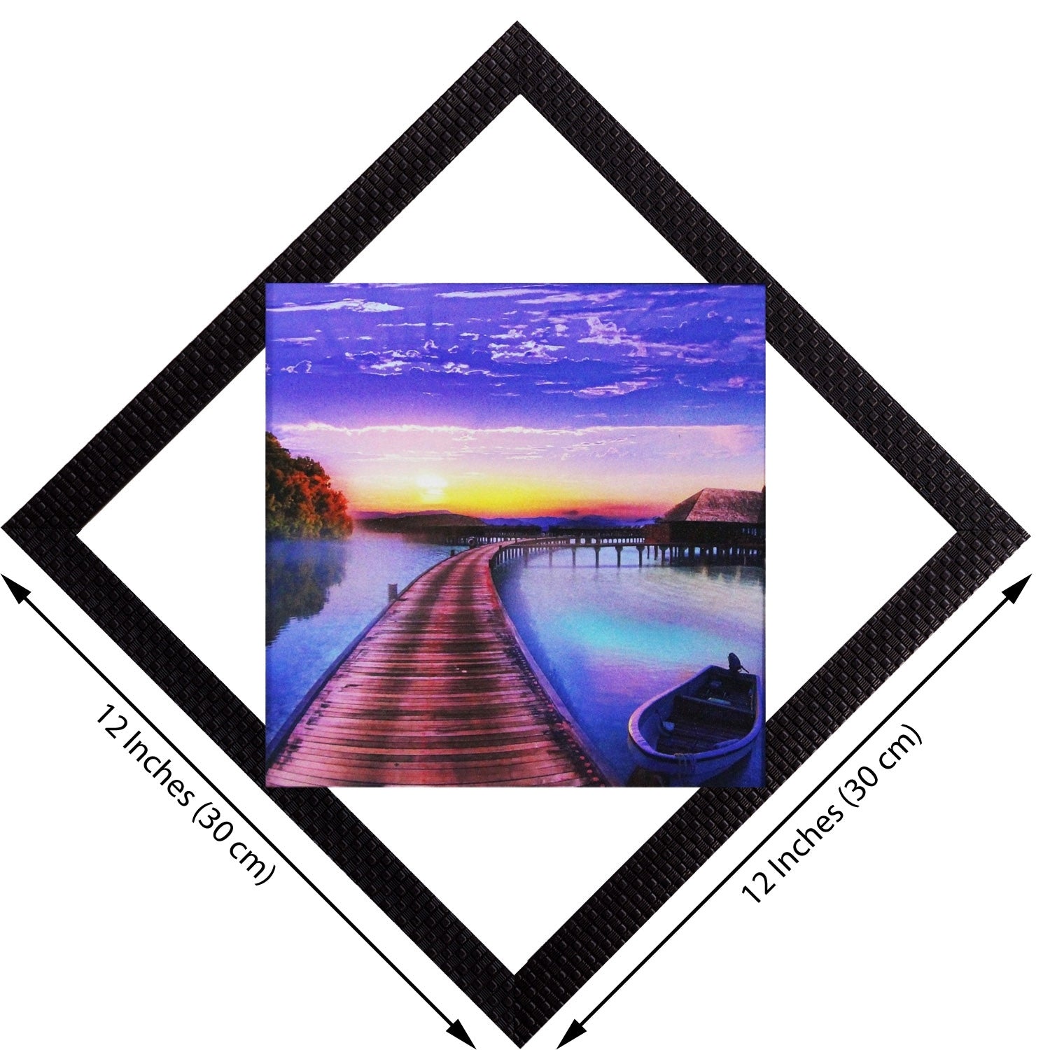 Over Bridge Sunset View Satin Matt Texture UV Art Painting Kafalo