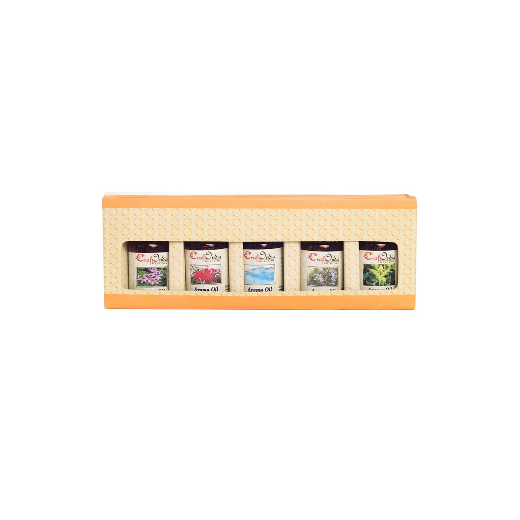 Set of 5 10ML High Quality Aroma Oil in 5 Fragrances (Citronella, Cool Water, Eucalyptus, Rose Merry, Tea Tree - Total 50ml) Kafalo