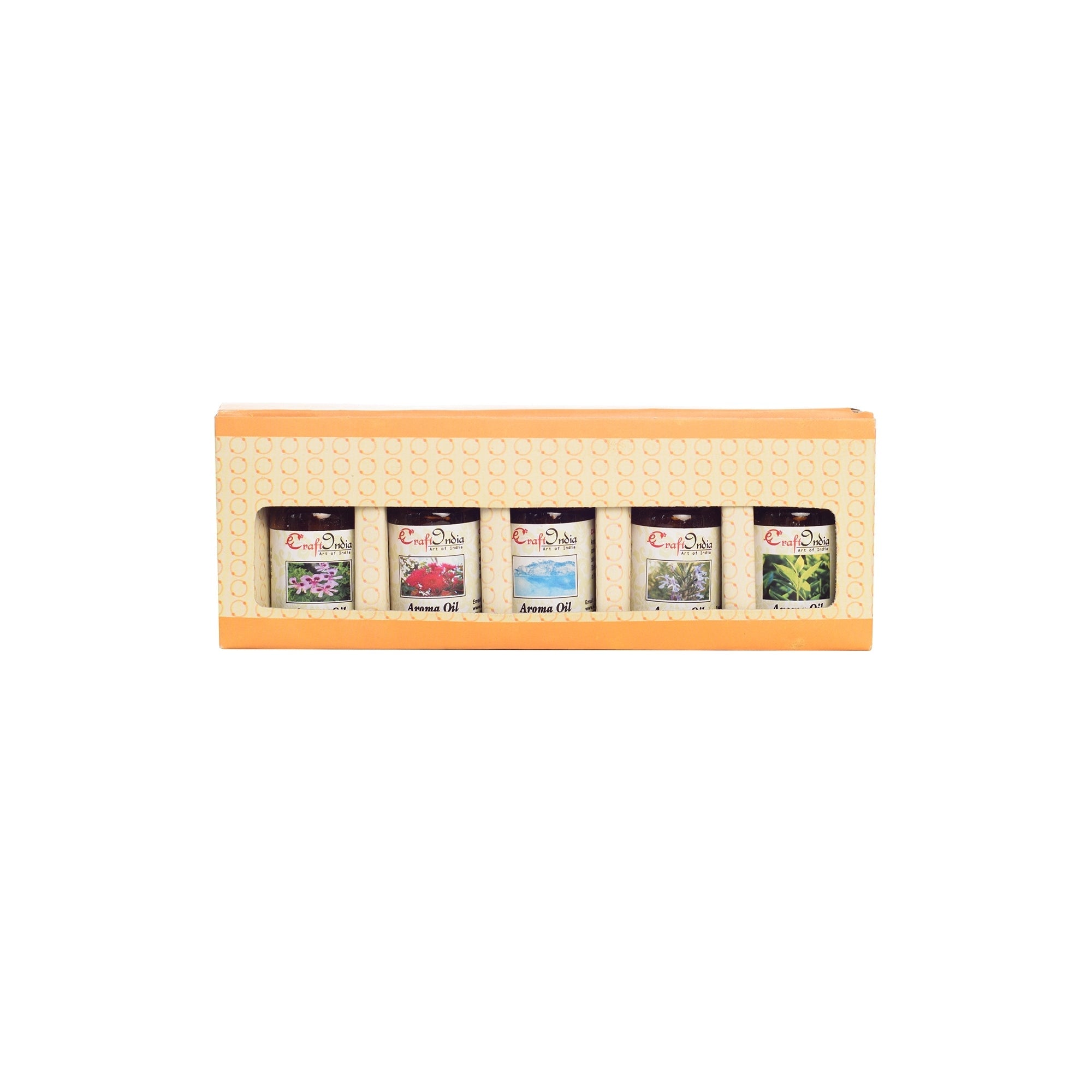 Set of 5 10ML High Quality Aroma Oil in 5 Fragrances (Citronella, Cool Water, Eucalyptus, Rose Merry, Tea Tree - Total 50ml) Kafalo