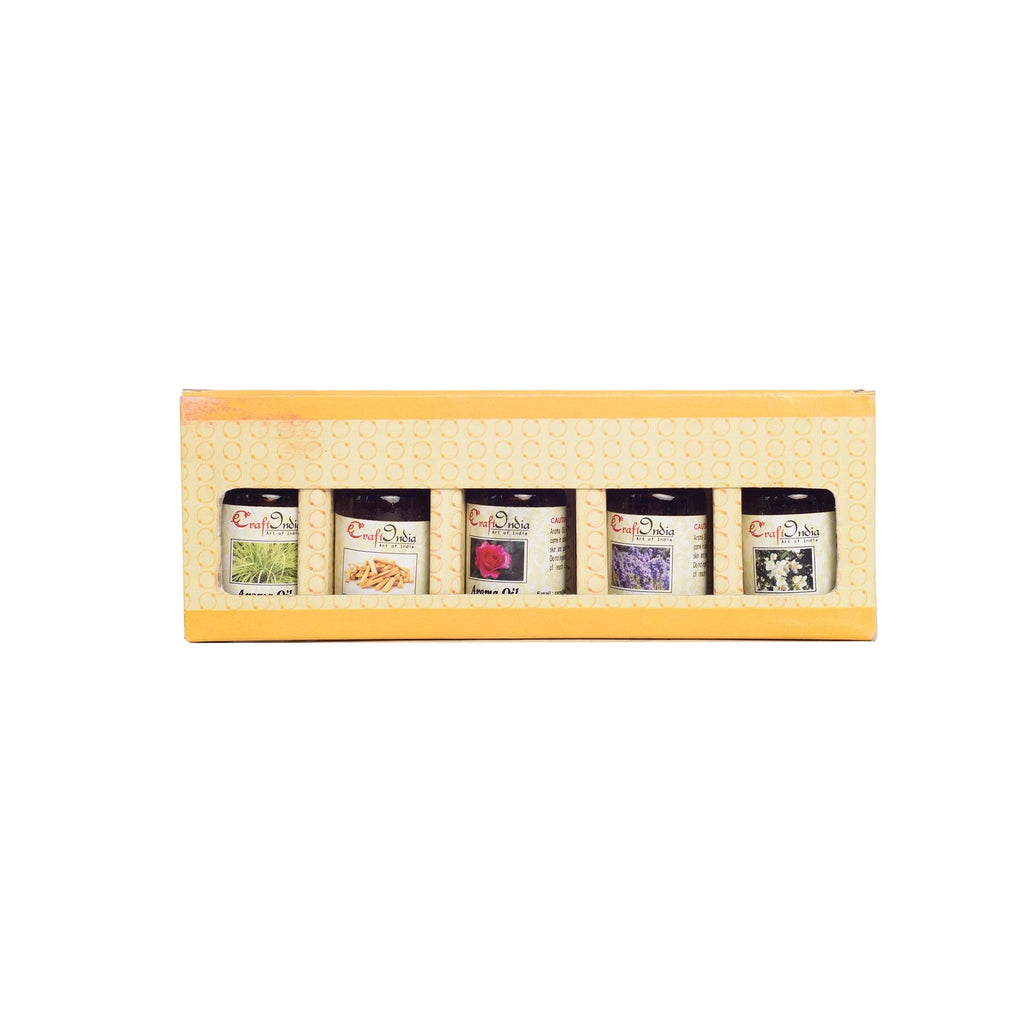 Set of 5 High Quality Aroma Oil in 5 Fragrances (Rose, Jasmine, Lavender, Lemon grass and Sandalwood fragrance) Kafalo