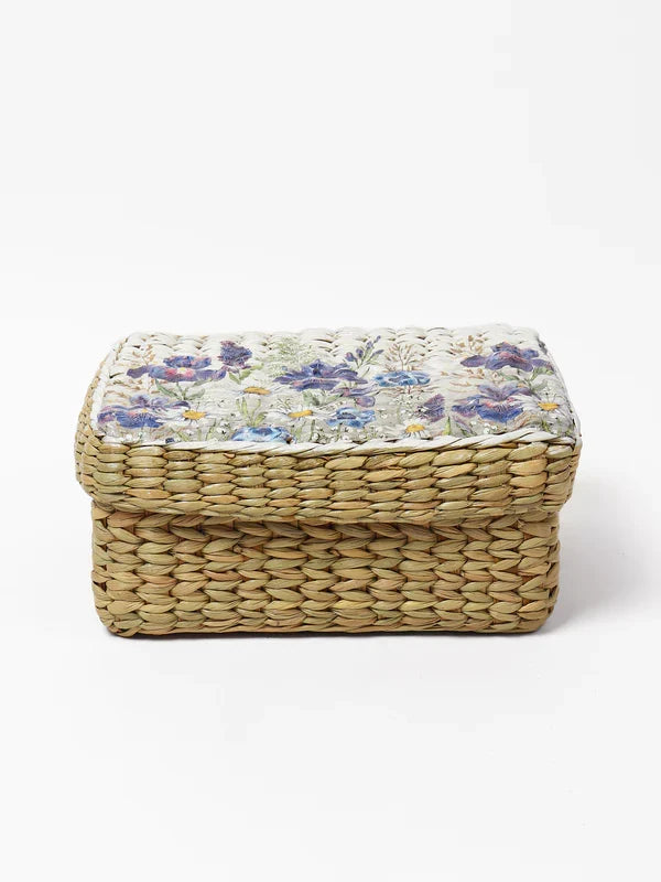 Handwoven Seagrass Storage Box for Wardrobe & Accessories
