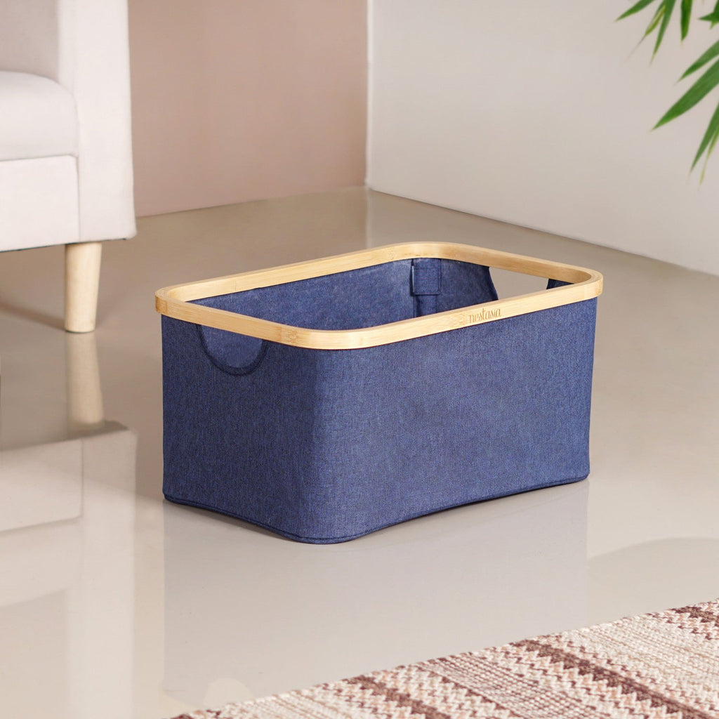 Fabric Basket Blue Nestasia