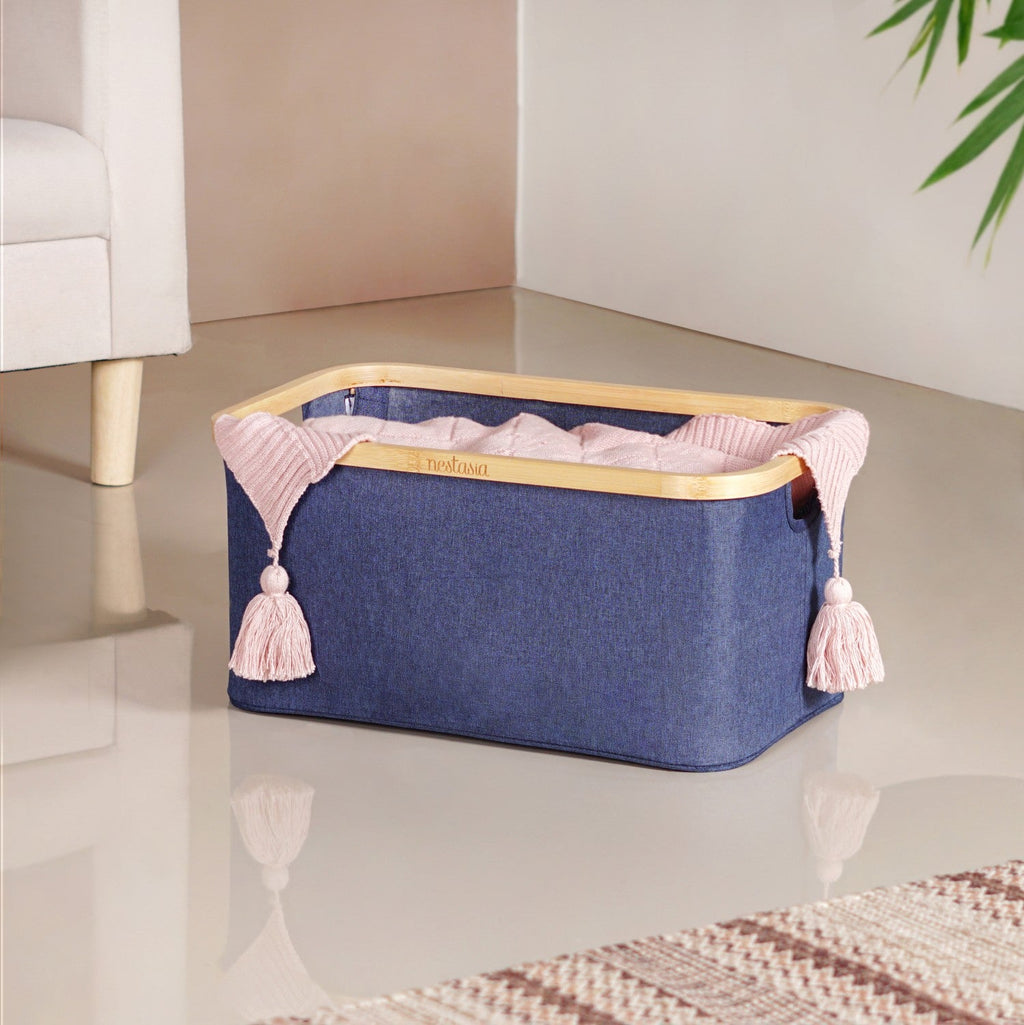 Fabric Basket Blue Nestasia