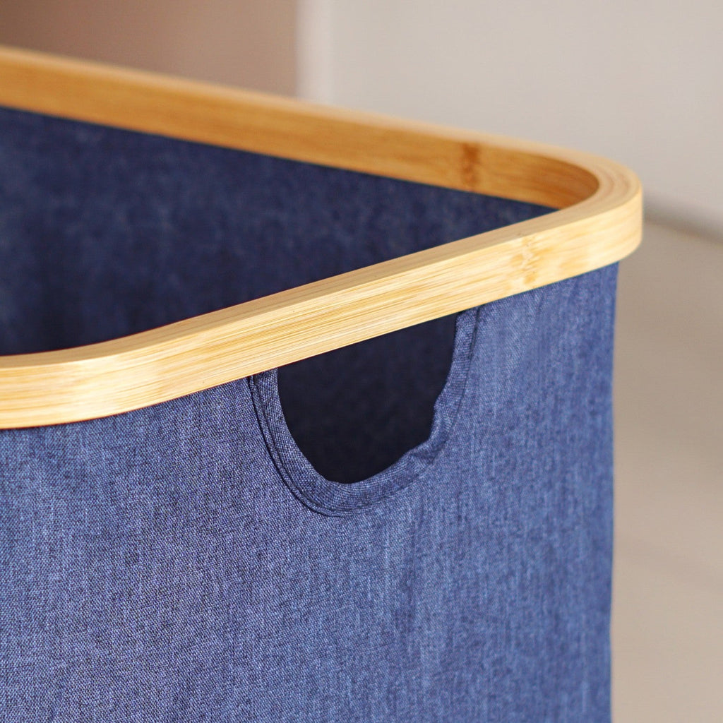 Fabric Storage Basket Blue Nestasia