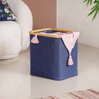 Fabric Storage Basket Blue Nestasia