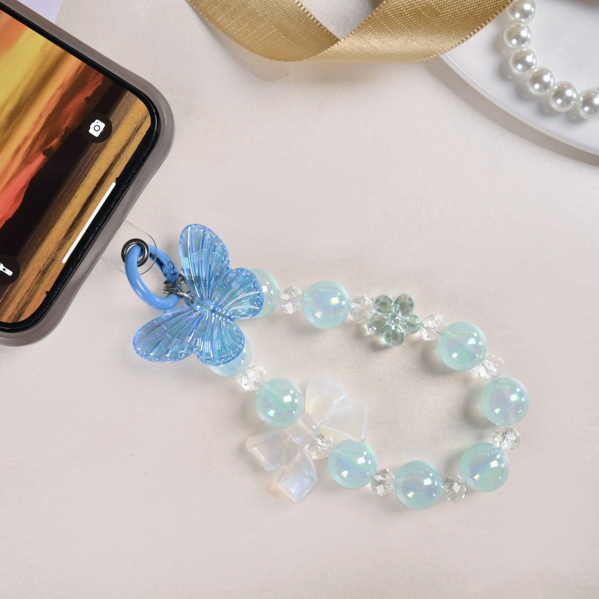 Fairy Blue Butterfly Keychain Nestasia