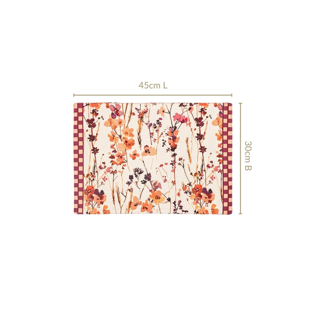 Checkered Border Placemat Set Of 6 Nestasia