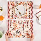 Checkered Border Placemat Set Of 6 Nestasia