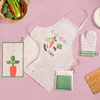 Farm Fresh Apron Mitten Pot Holder Hand Towel Set Of 4 Nestasia