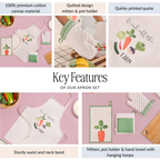 Farm Fresh Apron Mitten Pot Holder Hand Towel Set Of 4 Nestasia